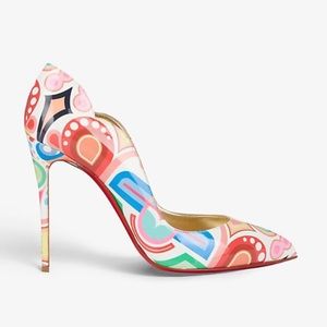 Christian Louboutin Hot Chick 100 Patent Tivoli Lining Multi 4.5 size 36